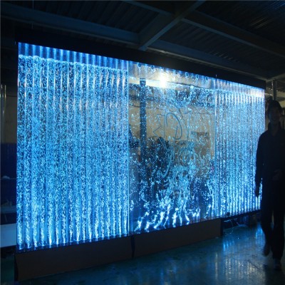 Custom made acrylic decorative bubble wall water dancing wall indoor screens partitions