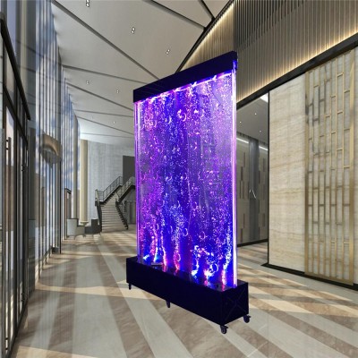 Bar designs customized led bubble wall water features panel room divider