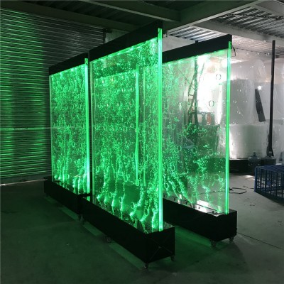 Customizable water feature decoration LED water bubble partition wall