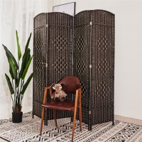 Furniture product Bamboo And Rattan Handicraft Foldable 4 Panel Screens Room Dividers