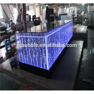 Customized led water bubble fountain Bar Counter design