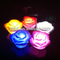 RGB Water Floating LED Rose for Spa or Bath / Multi-color Water-activated LED floating rose night light