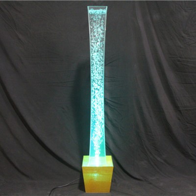 Acrylic interior design aqua led lamps water bubble wedding columns