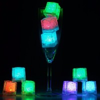 1.1 inch Water activated LED Light Up ice light / Water proof LED Flashing ice cube for Bar