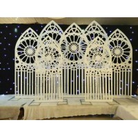 Event divider and background Moroccan carved wpc partition movable screens room dividers