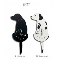 DIY dog acrylic wall clock modern