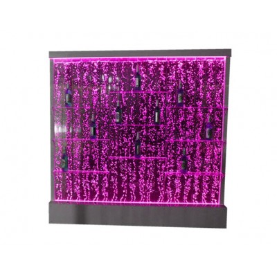 Water bubble wall design LED commercial display cabinet