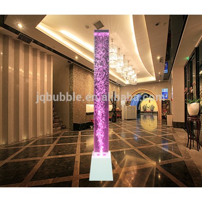 Color changing square water bubble columns decorative lamp for wedding decorating