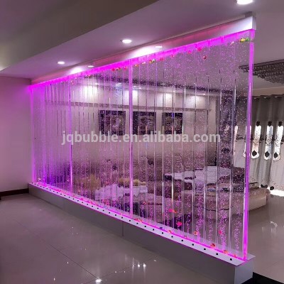 Acrylic design interior restaurant dancing water bubble wall fountains