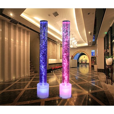 Wedding party led round acrylic tube  aqua bubble tube lamp